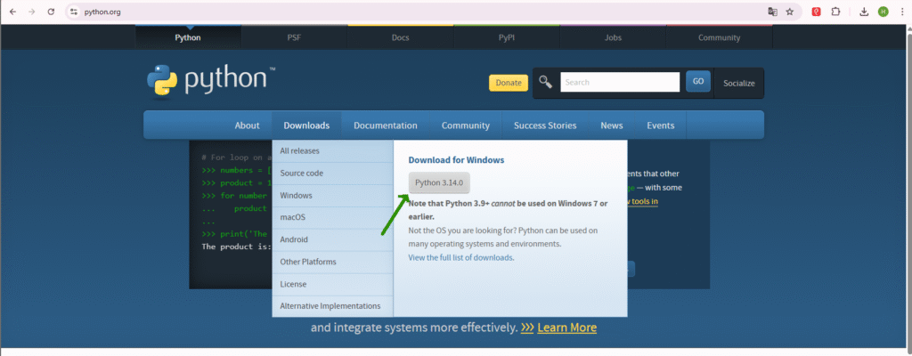 Python 3.10.4 download for Windows